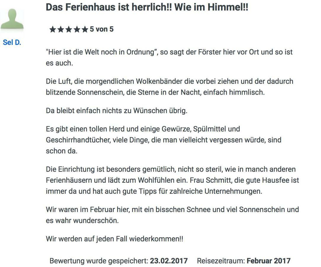 Wie Im Himmel Hatzfeld Екстериор снимка